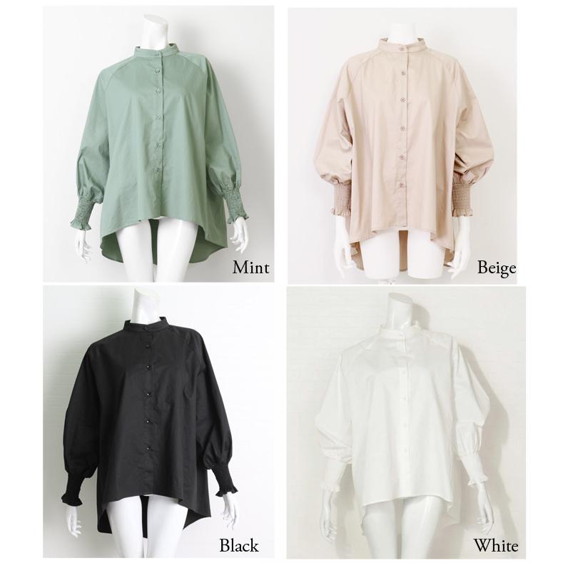 白シャツ レディース ロングシャツ 長袖 ノーカラー シャツ 白シャツ レディース ロングシャツ 長袖 ノーカラー シャツ