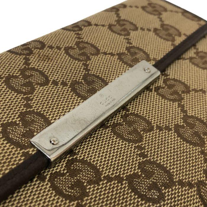 GUCCI（グッチ） GUCCI GGキャンバス Wホック 長財布 181699 ブラウン