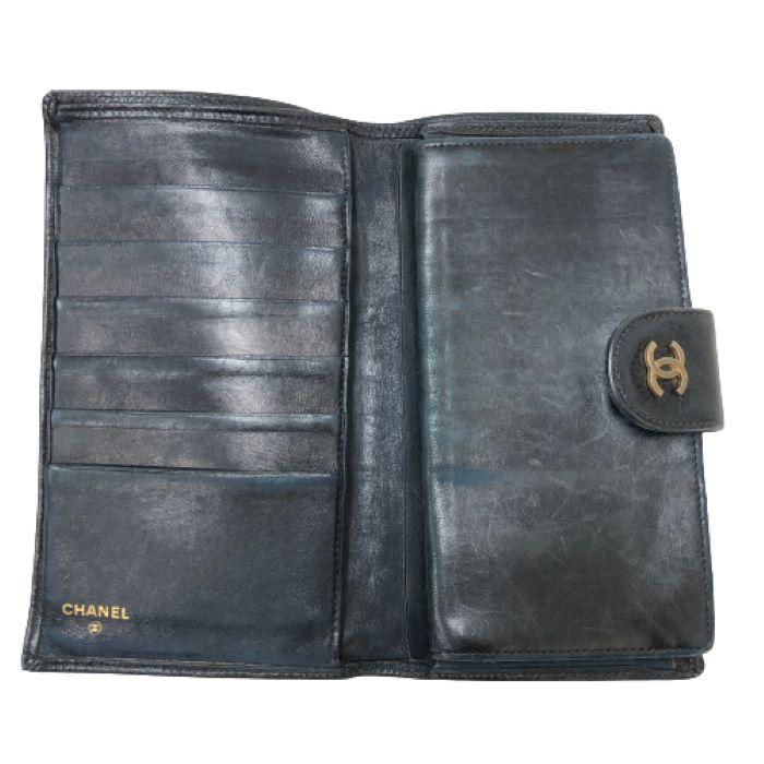 CHANEL（シャネル） ビコローレ キャビアスキン がま口 長財布