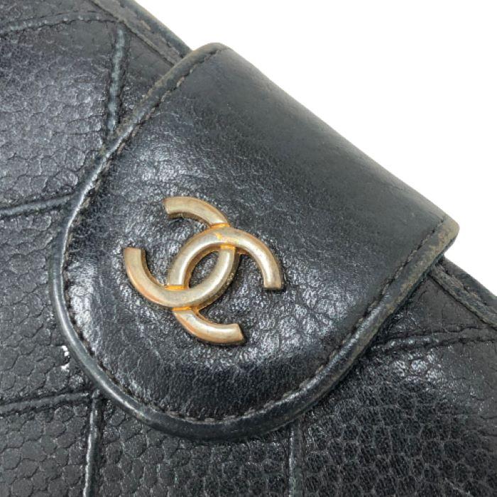 CHANEL（シャネル） ビコローレ キャビアスキン がま口 長財布