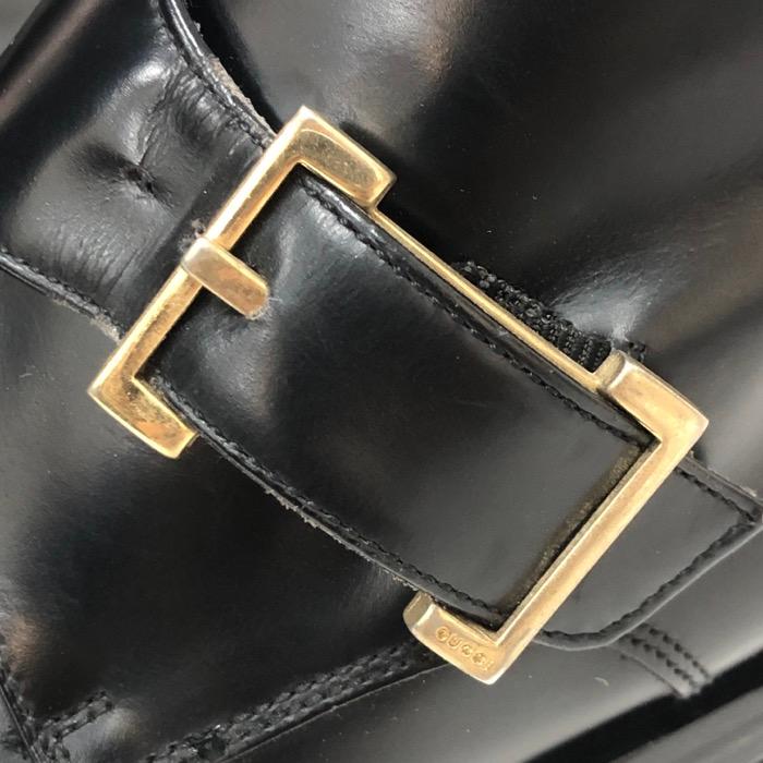 GUCCI（グッチ） ショートブーツ ラウンドトゥ ベルトデザイン モンク