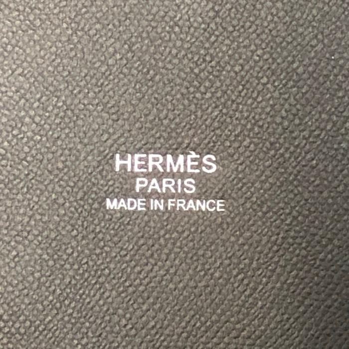 HERMES エルメス MANUFACTURE DE BOUCLERIES シェーヌダンクル 080245CA ハンドバッグ シルク/マダムカーフスキン ノワール ネイビー Y刻【中古】【美品】の画像