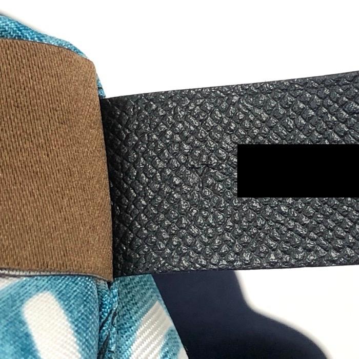 HERMES エルメス MANUFACTURE DE BOUCLERIES シェーヌダンクル 080245CA ハンドバッグ シルク/マダムカーフスキン ノワール ネイビー Y刻【中古】【美品】の画像