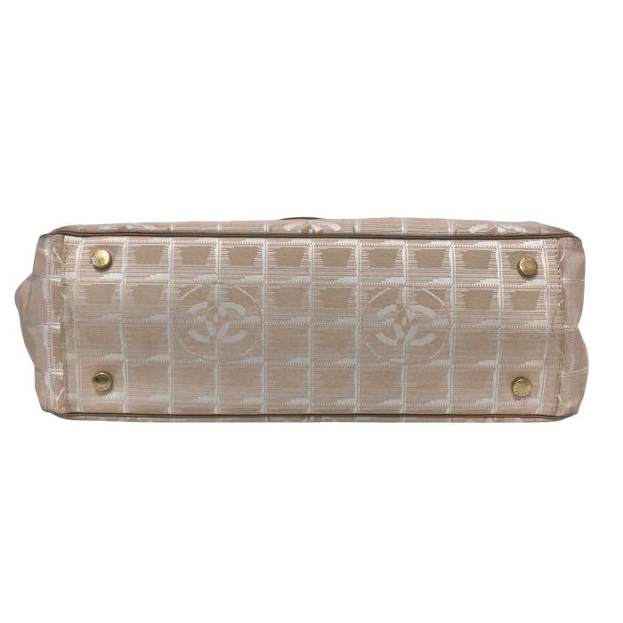 CHANEL シャネル ニュートラベルライン トートGM ギャランティカード付 A15825 トートバッグ レザー/ナイロンキャンバス ベージュ【中古】レディースの画像