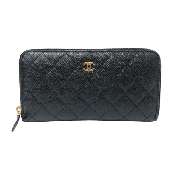 CHANEL（シャネル） マトラッセ ココマーク ラウンドファスナー 長財布 