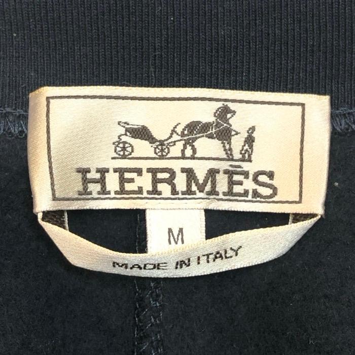 HERMES エルメス ジョギング カプセルスポーツ スウェットパンツ 裏起毛 H557790HA コットン ネイビー L相当【中古】【美品】メンズ HERMES（エルメス） ジョギング カプセルスポーツ スウェットパンツ 裏