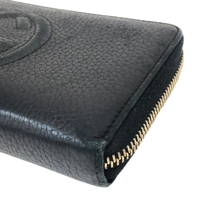 GUCCI（グッチ） ソーホー ラウンドファスナー 長財布 レザー ブラック
