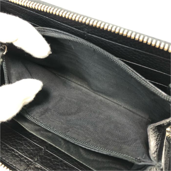 GUCCI（グッチ） ソーホー ラウンドファスナー 長財布 レザー ブラック
