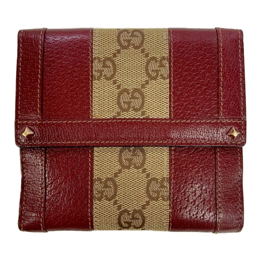GUCCI（グッチ） 120927・203437 GGキャンバス レザー 二つ折り財布