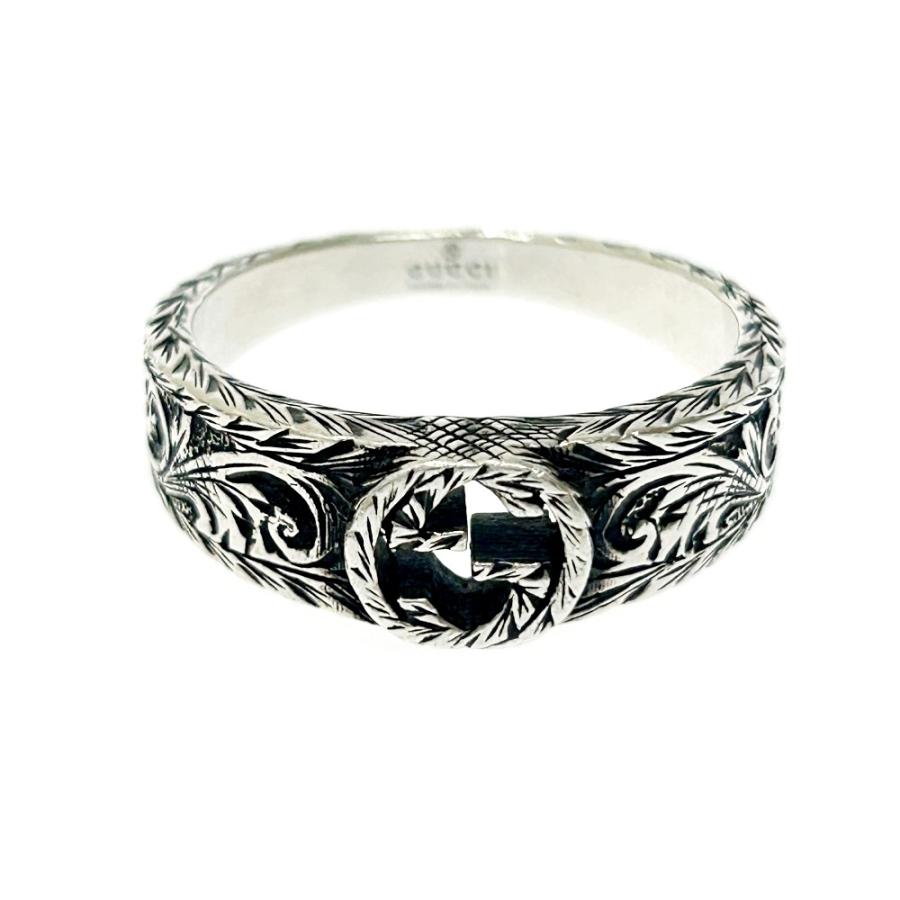 GUCCI グッチ リング 指輪 アラベスク インターロッキング GG シルバー