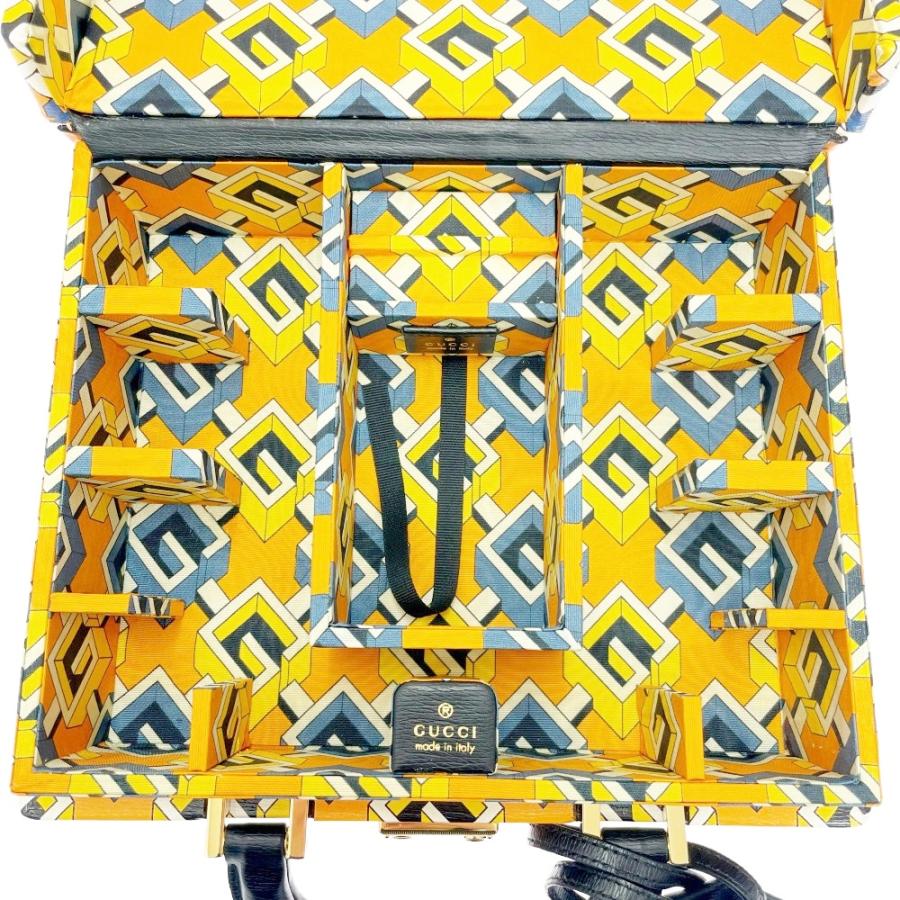 【箱付き】 GUCCI グッチ 662474 ポーカーセット ジオメトリックＧ オレンジ 353358の画像