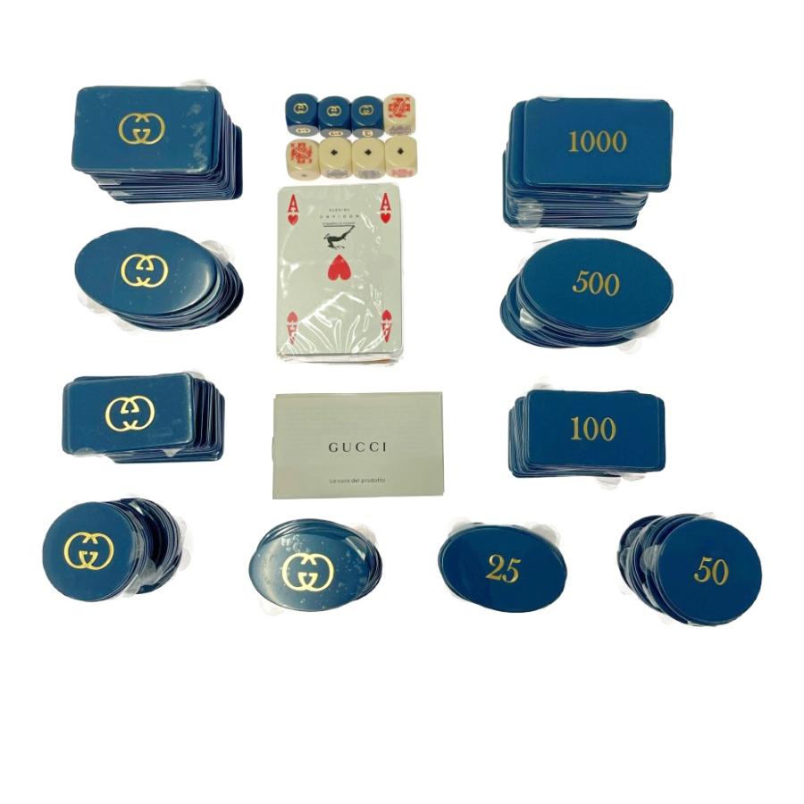 【箱付き】 GUCCI グッチ 662474 ポーカーセット ジオメトリックＧ オレンジ 353358の画像