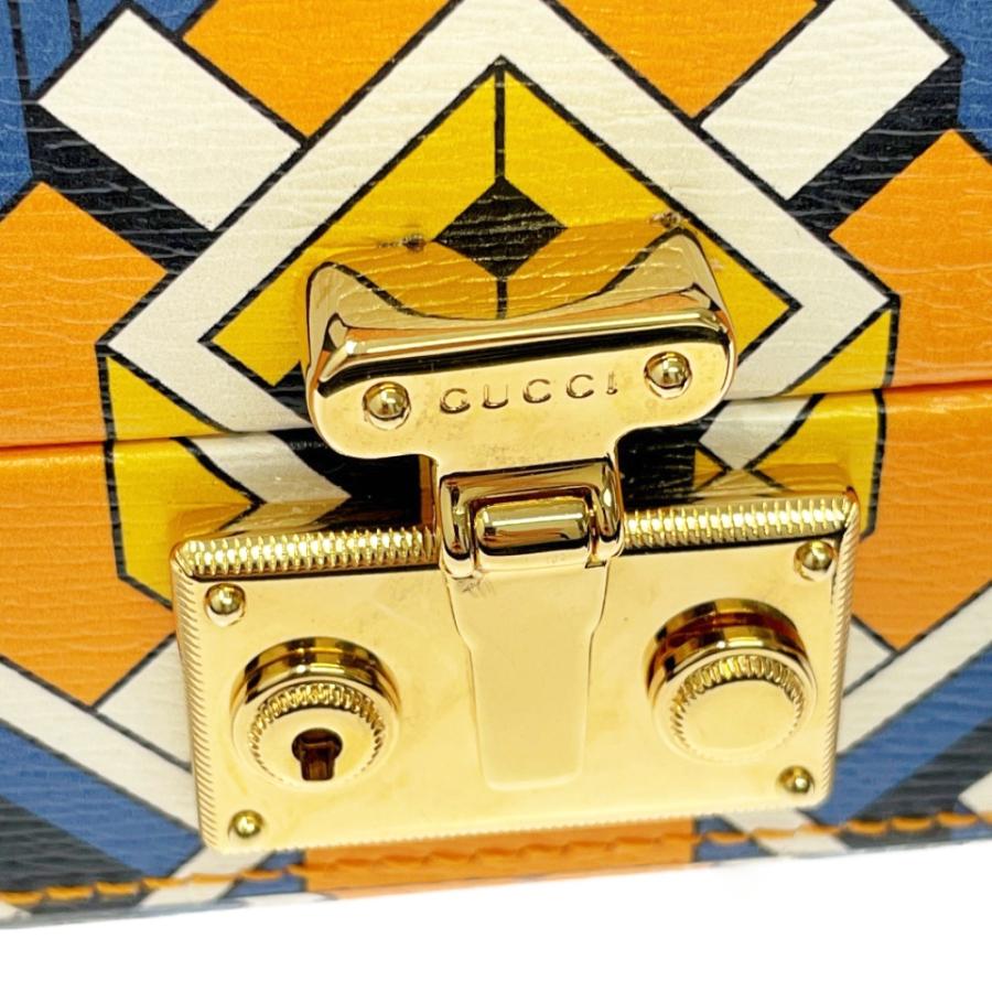 【箱付き】 GUCCI グッチ 662474 ポーカーセット ジオメトリックＧ オレンジ 353358の画像
