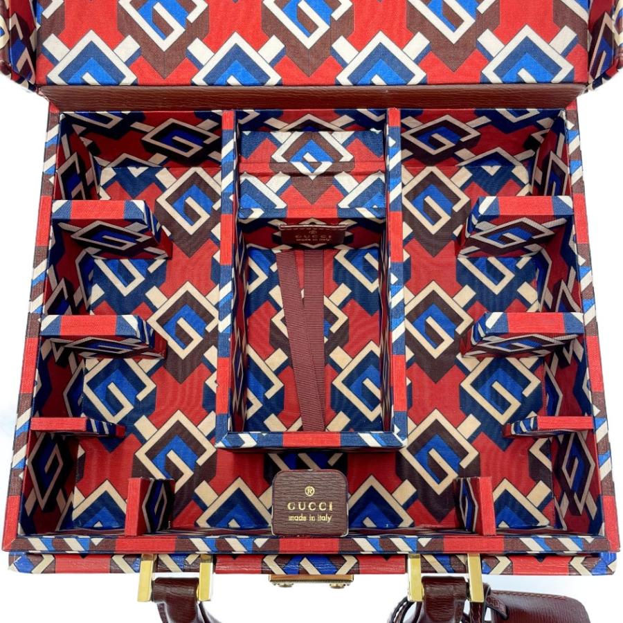 【箱付き】 GUCCI グッチ 662474 ポーカーセット ジオメトリックＧ レッド 353359の画像