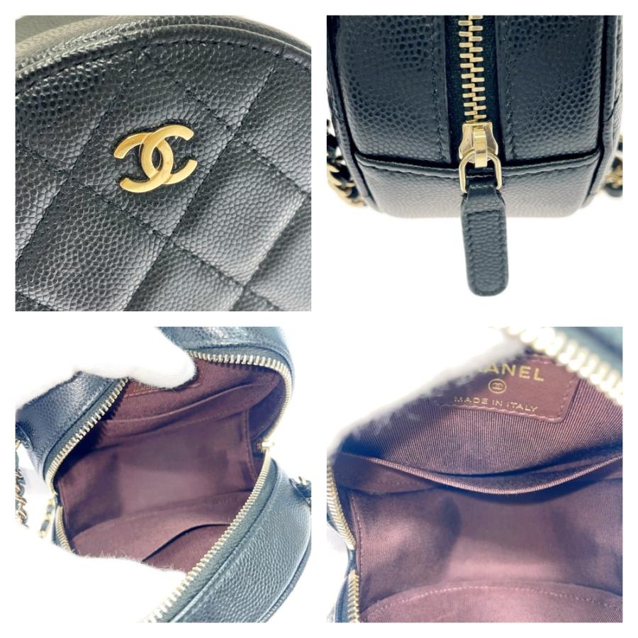 CHANEL（シャネル） マトラッセ キャビアスキン ココマーク ラウンド 