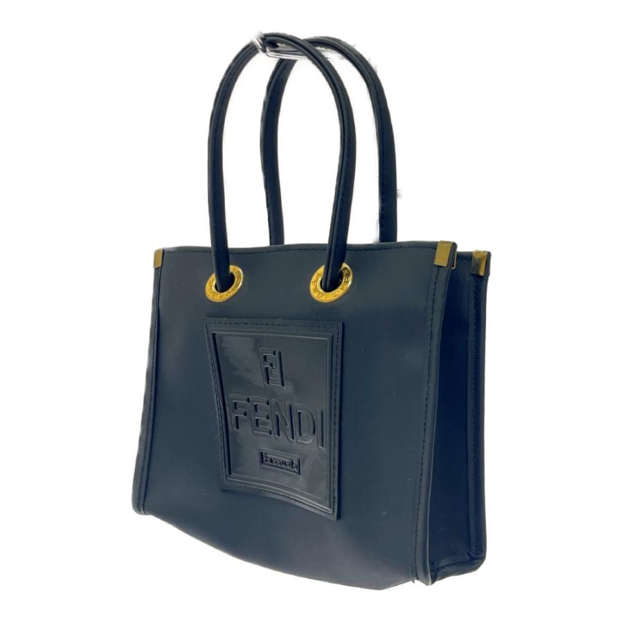 FENDI（フェンディ） エナメル ミニ ハンドバッグ ブラック 392005 