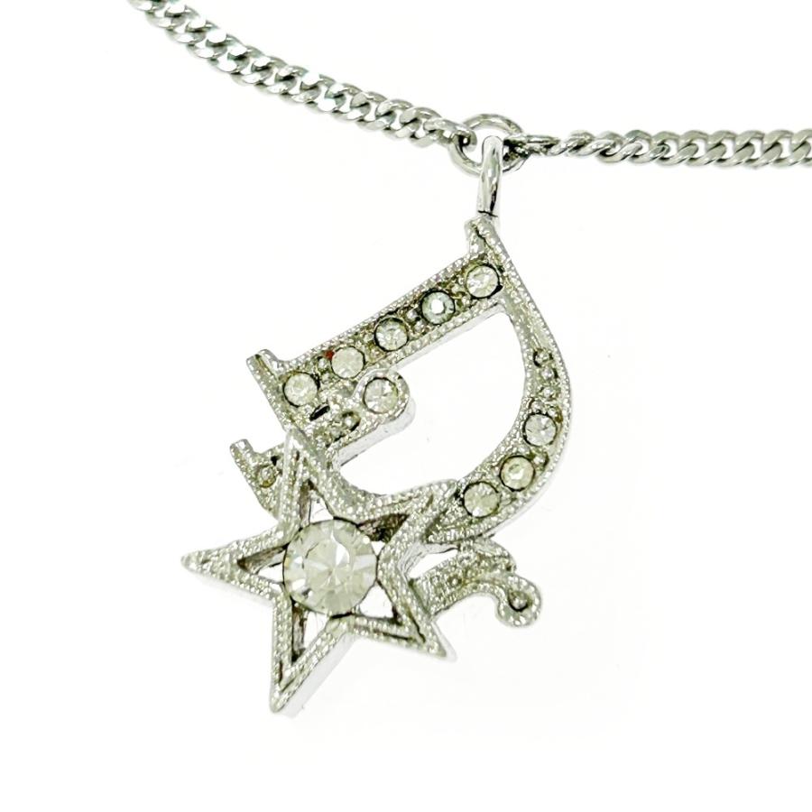 Christian Dior クリスチャンディオール メタル ラインストーン