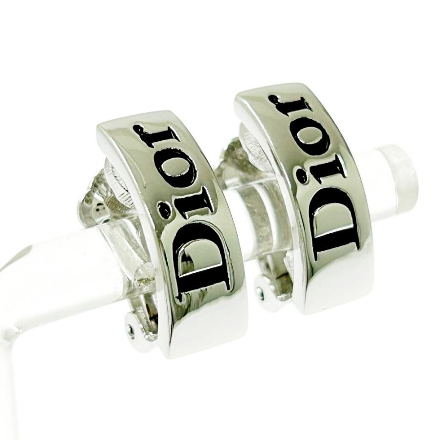 Christian Dior クリスチャンディオール メタル Diorロゴ イヤリング