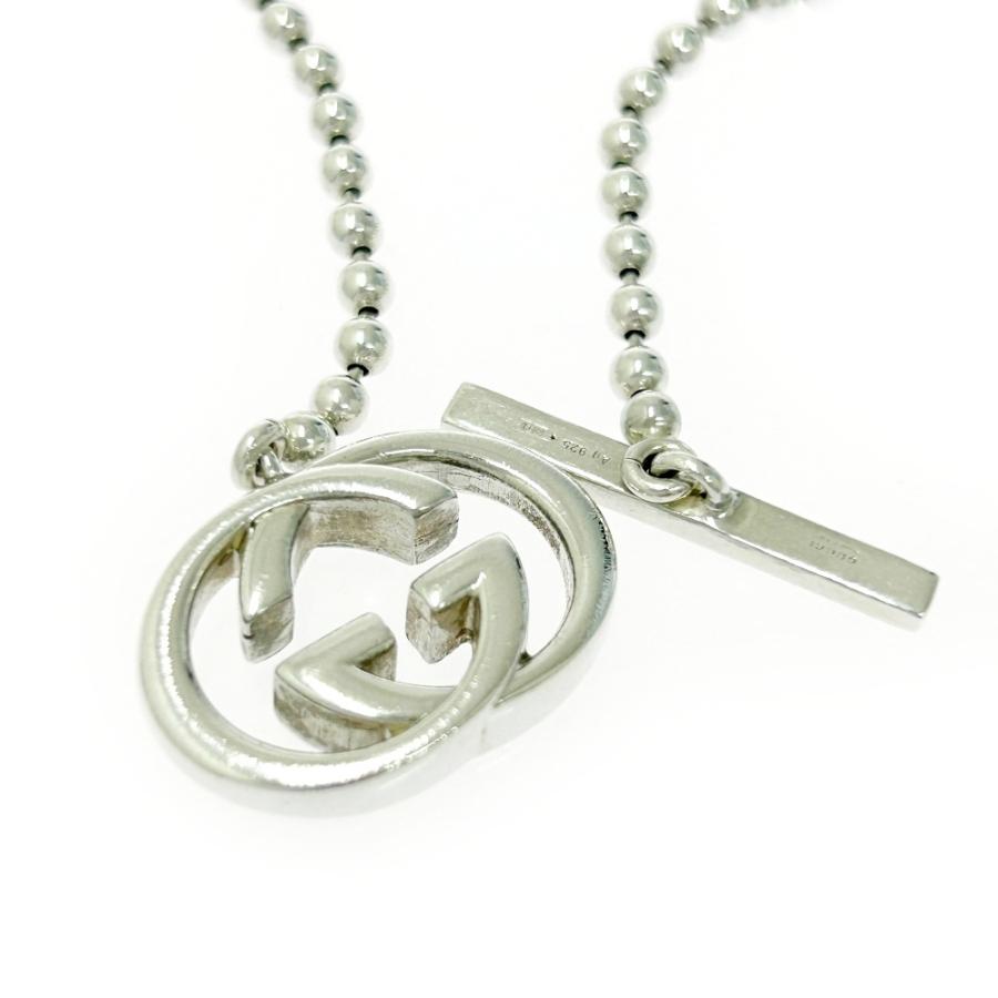 GUCCI グッチ シルバー インターロッキングG ボールチェーン