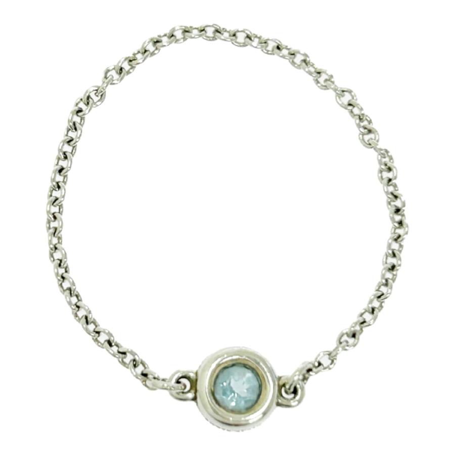 【*ー様 Tiffany & Co. バイザヤードアクアマリンシルバー925 ネ 極美品✨️ティファニー カラー バイザヤード アクアマリン シルバー