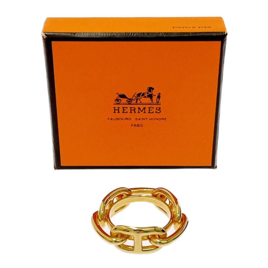 箱付き　HERMES スカーフリング シェーヌダンクル 金 ゴールド エルメス 楽天市場】エルメス HERMES シェーヌダンクル スカーフリング ゴールド