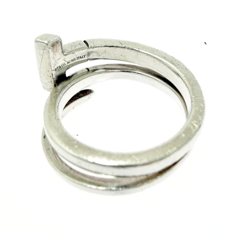 Tiffany & Co. 925シルバーリング T & Co. 5号 TIFFANY&Co.（ティファニー） シルバー Tスクエアラップ リング 5.0g