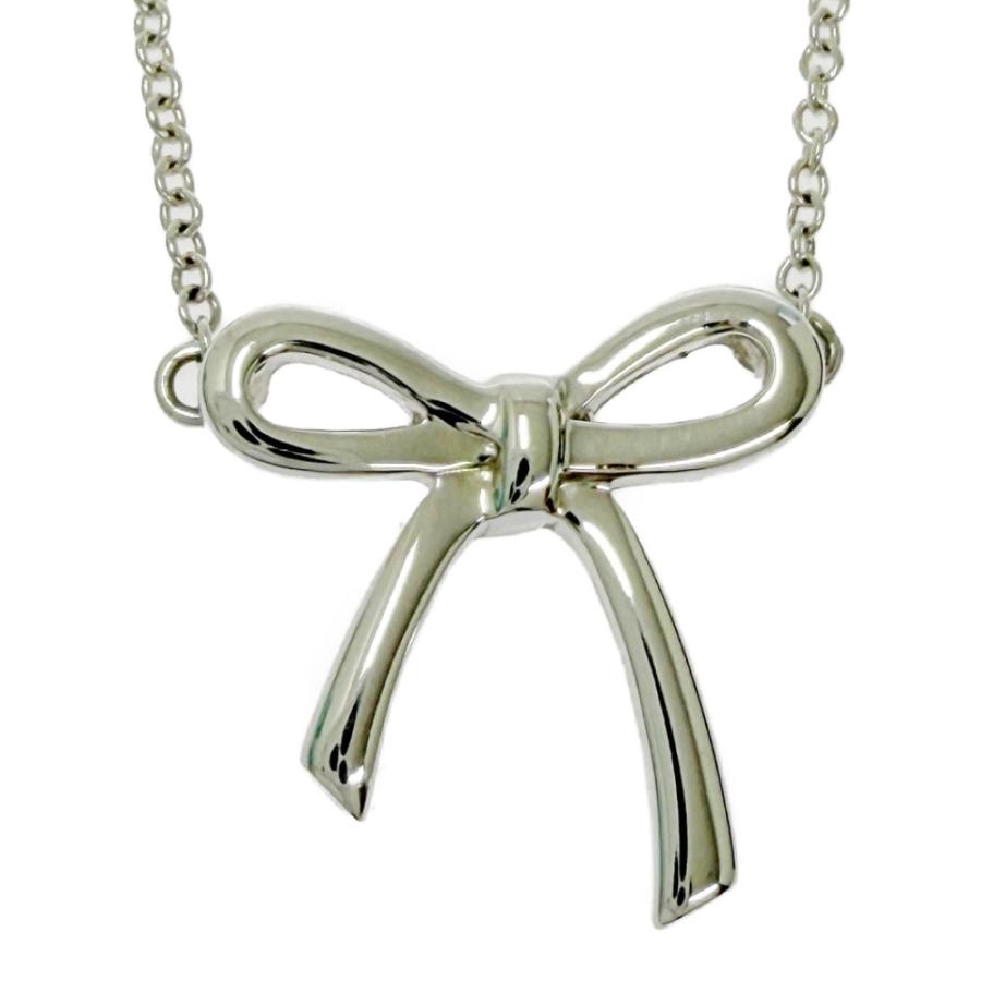 Tiffanyネックレス　925刻印　正規品 TIFFANY&Co.（ティファニー） 【箱付き】 シルバー リボン ネックレス