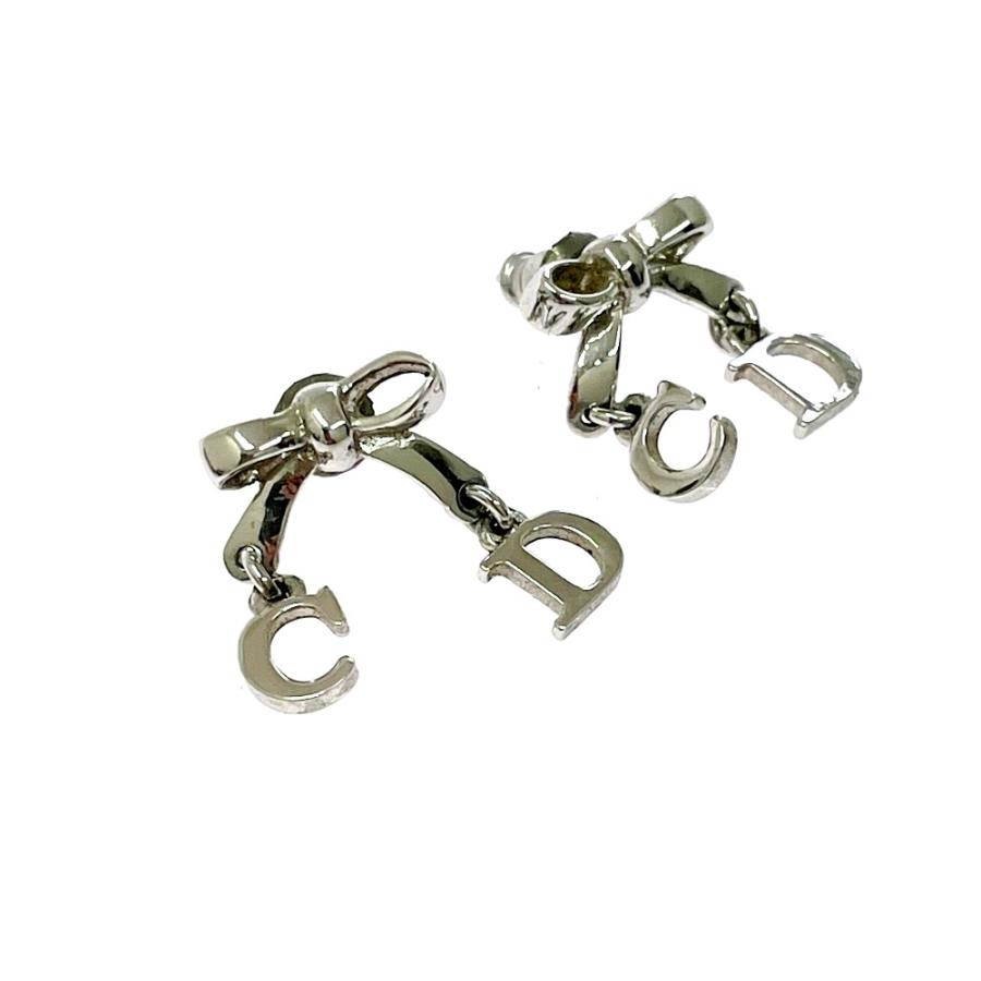 箱付き】 Dior ディオール メタル CDロゴ スイング リボンピアス