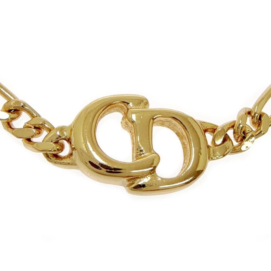 美品☆Christian Dior ディオール ゴールド ロゴ ブレスレット Christian Dior クリスチャンディオール GP CDロゴ ブレスレット