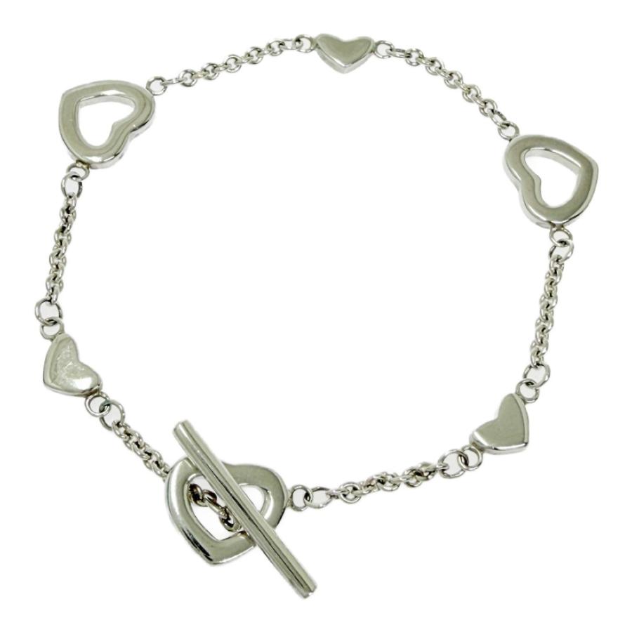【美品】ティファニー ハートリンク ラリアット トグル ブレスレット シルバー TIFFANY&Co.（ティファニー） 【箱付き】 シルバー ハートリンク