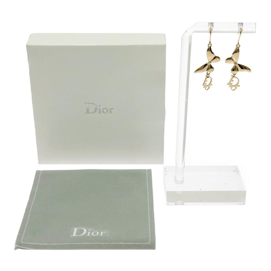 ディオール　バタフライ　ロゴ　ピアス　片耳　箱付き 箱付き】 Dior ディオール GP スイング バタフライ ピアス ゴールド