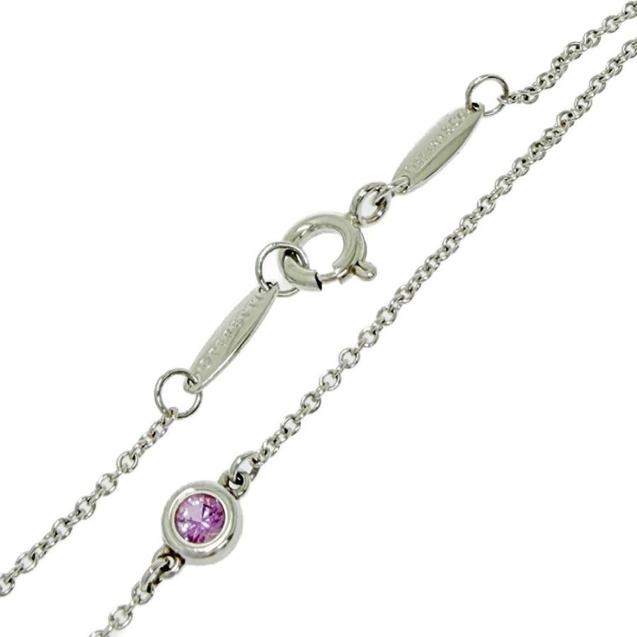 め*い様 【美品】ティファニー バイザヤード ブレスレット シルバー 925 ダ TIFFANY&Co.（ティファニー） 【箱付き】 シルバー ピンクサファイヤ