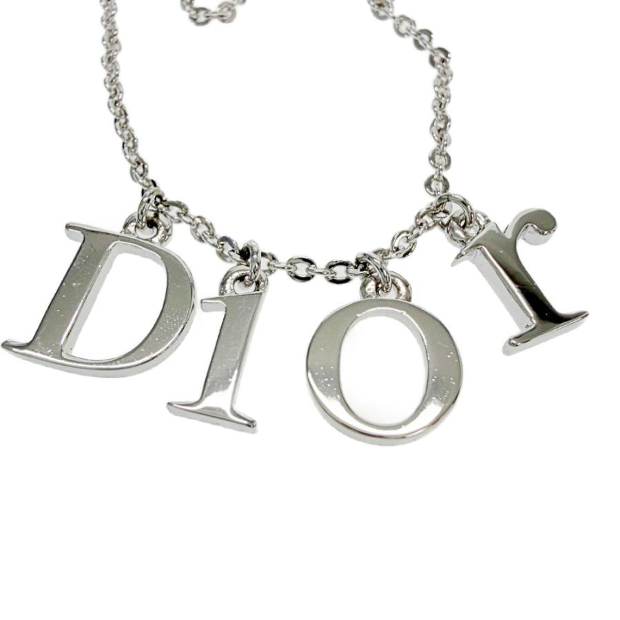 Christian Dior ロゴ ネックレス シルバー箱付き値下げ中 箱付き】 Dior ディオール メタル Diorロゴ ネックレス シルバー