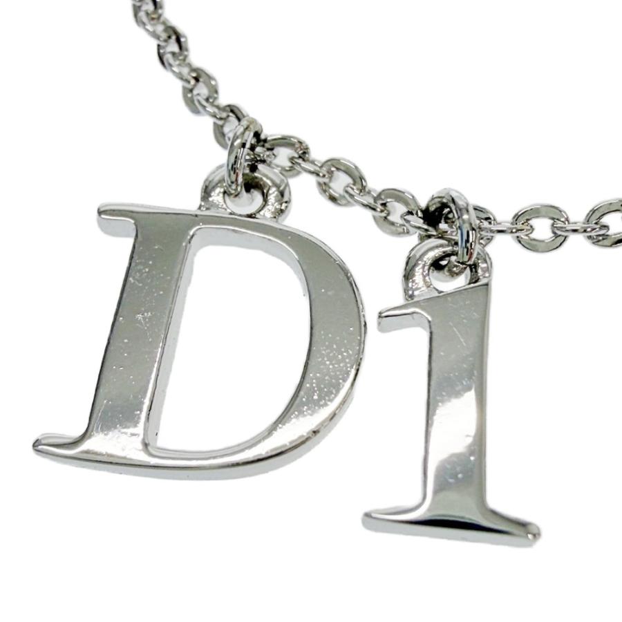 箱付き】 Dior ディオール メタル Diorロゴ ネックレス シルバー