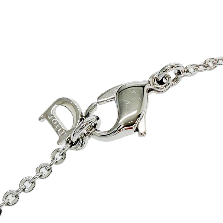 Christian Dior ロゴ チェーンネックレス シルバー　箱付き 箱付き】 Dior ディオール メタル Diorロゴ ネックレス シルバー