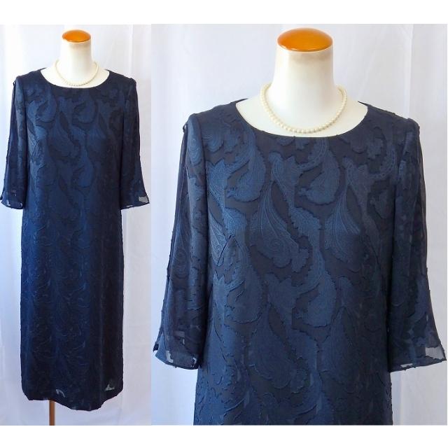 ジャンポールゴルチエ ペイズリー柄 半袖 ニットワンピース 40 セール】 【大きいサイズ】ペイズリー柄ジャージーワンピース