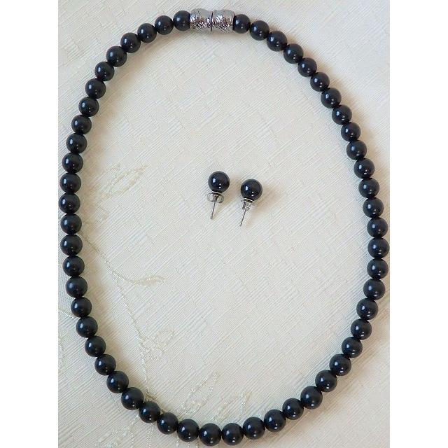 日本製 岩佐(イワサ） ジェットマグネット留め仕様 ネックレス・ピアス