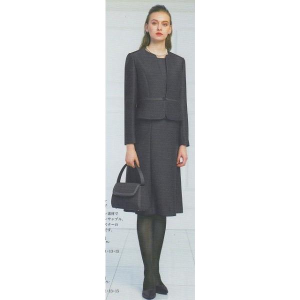 ブランドフォーマルセレクトストア アンサンブル フォーマル Formal ラピーヌ Lapine スカートスーツ Formal ラピーヌ グログラン生地 ノーカラー