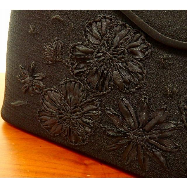 岩佐 イワサ 花柄刺繍 隠しマグネット蓋 日本製 撥水加工 ソフトフォーマルバッグ｜brand-formal-store｜05