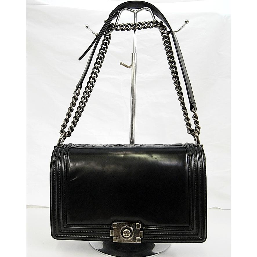 シャネル バッグ CHANEL ボーイ チェーン ショルダーバッグ パテント 
