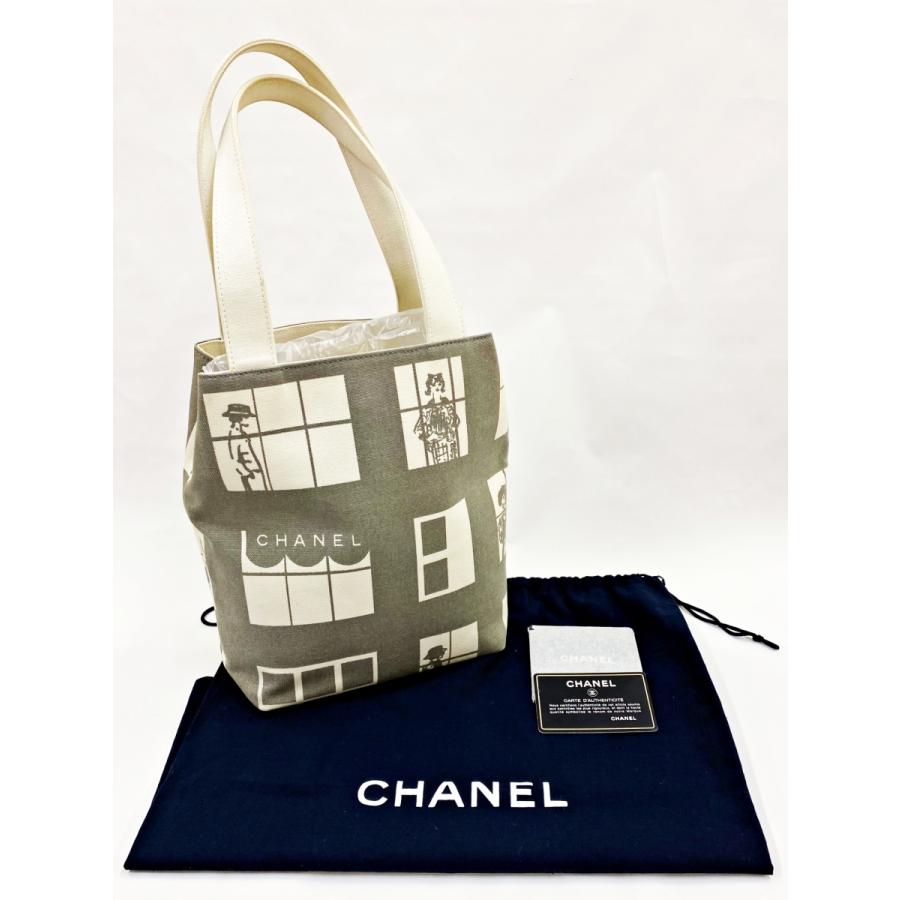 送料無料 中古 シャネル バッグ CHANEL ウィンドウライン キャンバス 