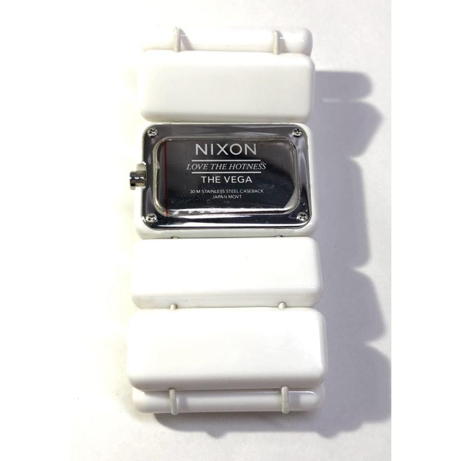 中古A NIXON ニクソン 腕時計 THE VEGA ベガ ホワイト 白 ブレスウォッチ ゴム 30M 防水 箱付き クォーツ 稼働品 ユニセックス 144439｜brand-kirara｜09