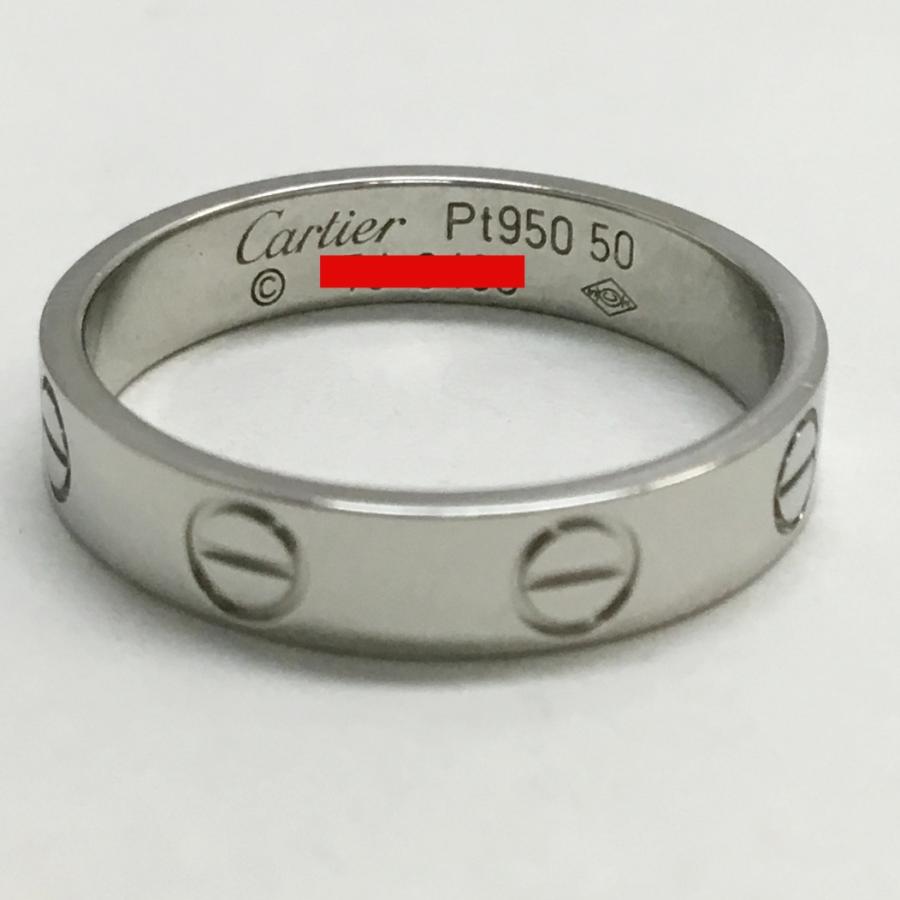 送料無料 中古A カルティエ 指輪 CARTIER ミニラブ リング プラチナ Pt950 #50 10号 147144｜brand-kirara｜03