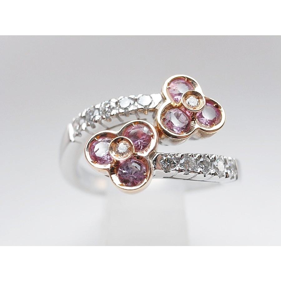 送料無料 中古 美品 ダミアーニ DAMIANI 天然ピンクサファイア ダイヤ  