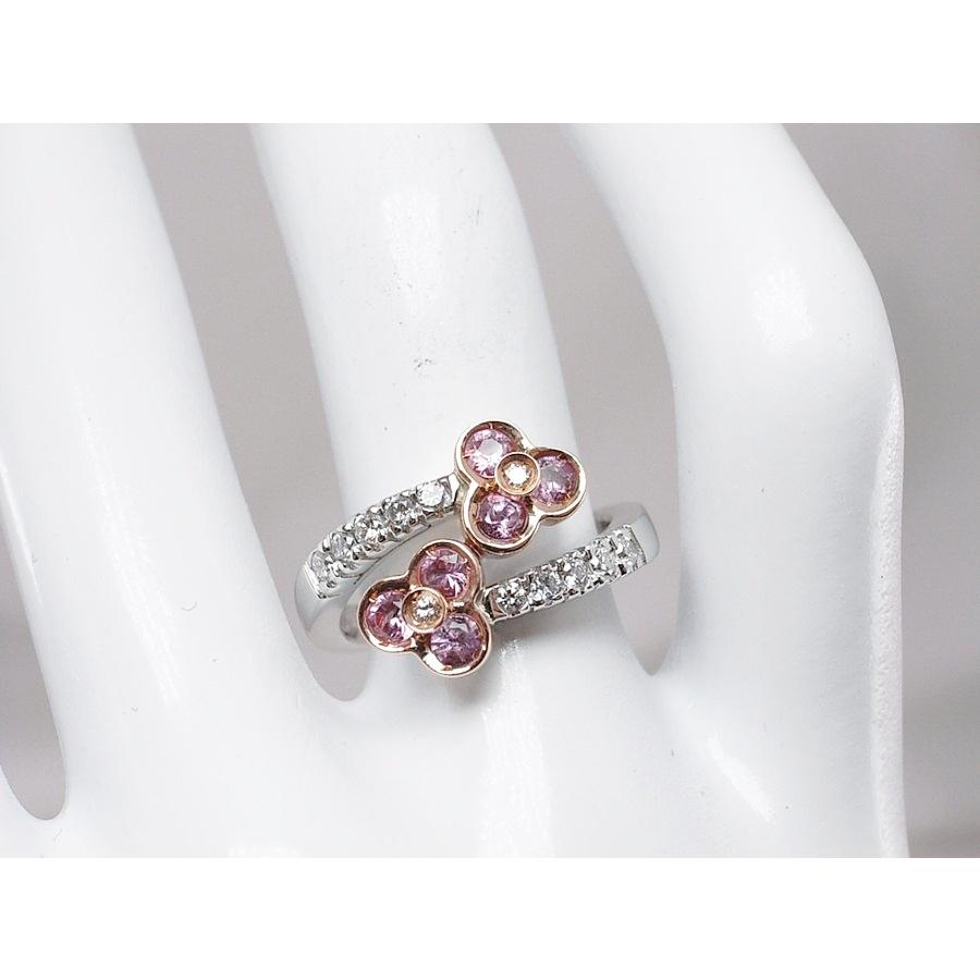 送料無料 中古 美品 ダミアーニ DAMIANI 天然ピンクサファイア ダイヤ  