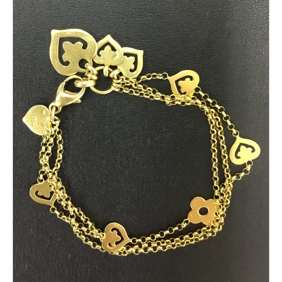 送料無料 中古 オージェーペラン ブレスレット Oj Perrin 750YG K18  