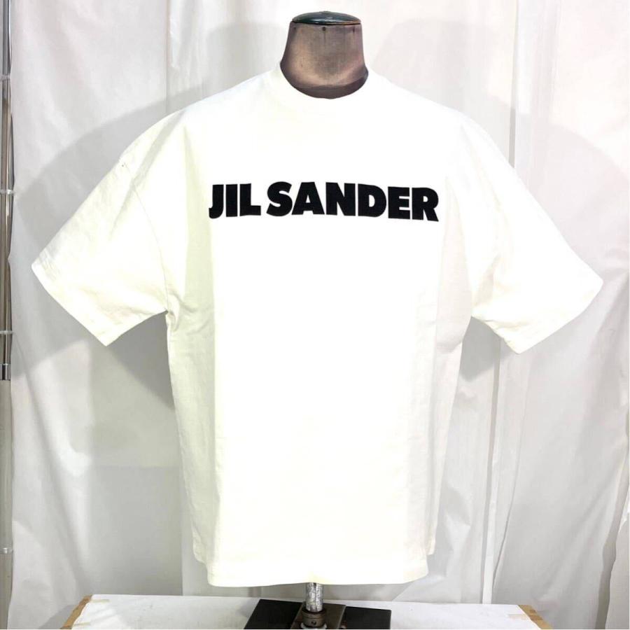 中古 ジルサンダー JIL SANDER ロゴプリント 半袖 Tシャツ サイズM 