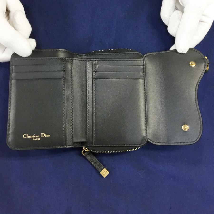 送料無料 中古A クリスチャンディオール 財布 Christian Dior サドル ロータスウォレット 三つ折り 147633｜brand-kirara｜05