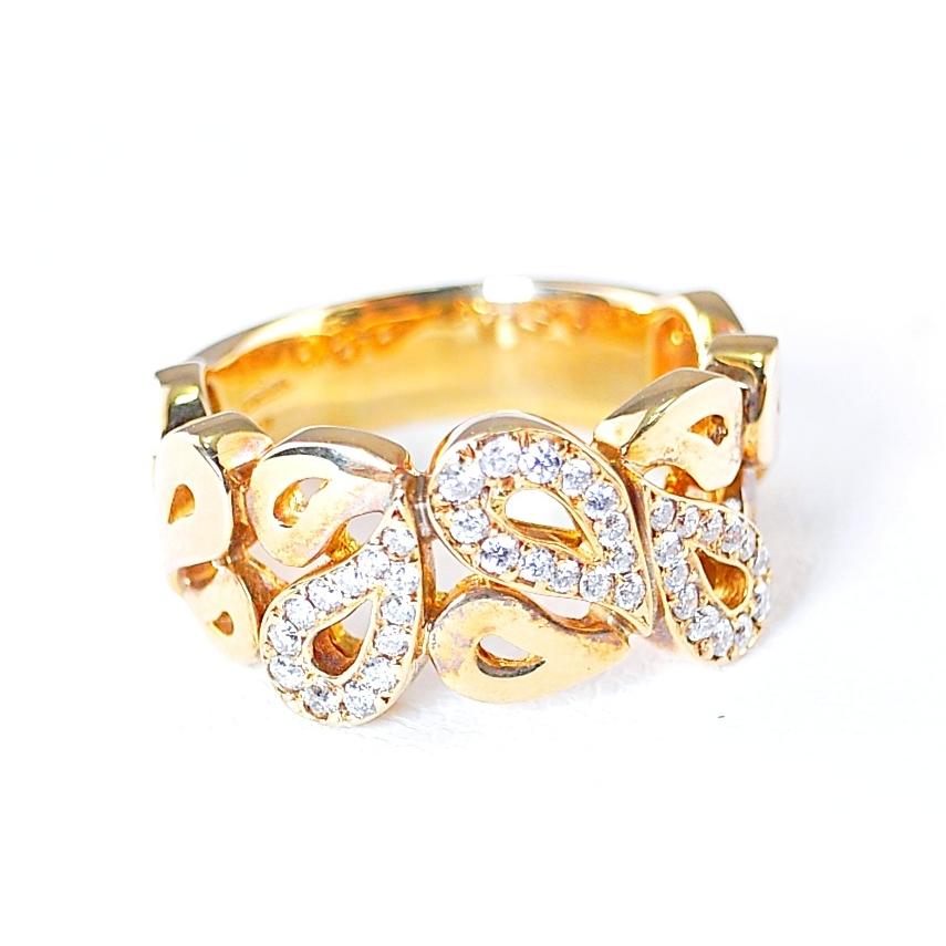 美品 RUGIADA ルジアダ K18YG ダイヤモンド リング #11.5号 仕上げ済  