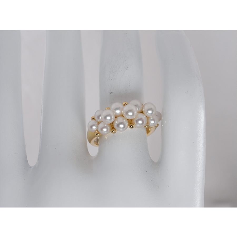 送料無料 美品 ミキモト MIKIMOTO ベビーパール 指輪 13P K18YG 送料無料 美品 ミキモト MIKIMOTO ベビーパール 指輪 13P K18YG